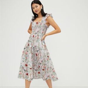 Hill House Home Floral Ruffle Sleeve Dress